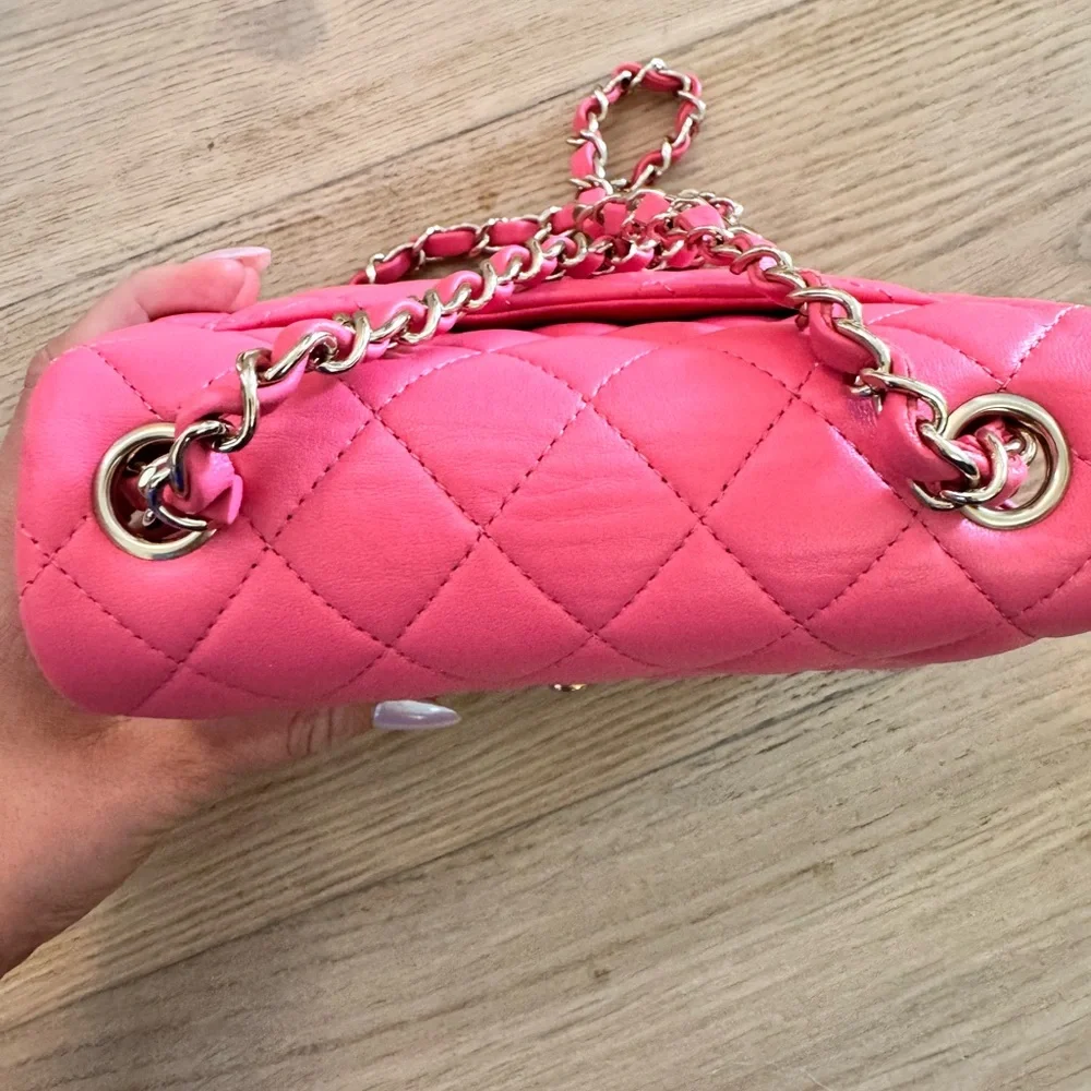 Chanel Vibrant Pink Quilted Mini Bag - Picture 5 of 8